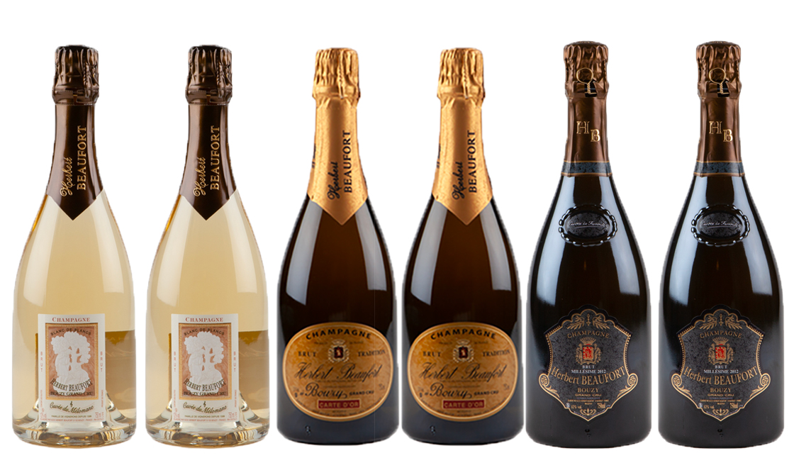 Beställa på Systembolaget Champagne Herbert Beaufort Mélomane, La Favorite, Carte D'Or Grand Cru Brut